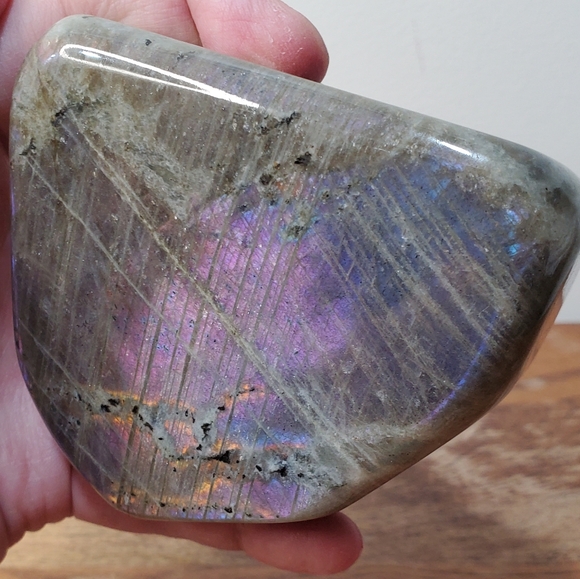 Labradorite Crystal Freeform 1.34 pounds Two-Sided Flash - Picture 16 of 17
